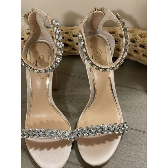 Badgley Mischka Mayra Ankle Strap Evening Shoe Size 6 New - Picture 5 of 11